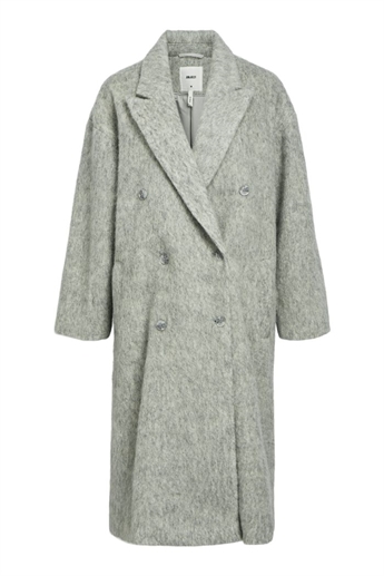 Bella long coat, Light grey melange